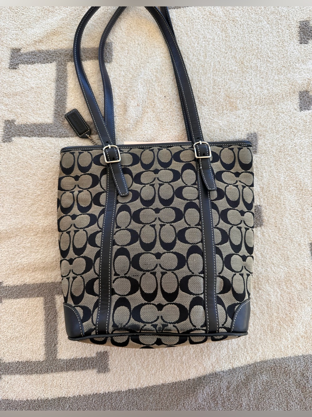 Coach Canvas Tote in Black “Hampton “ tote y2k